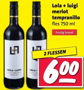 Nettorama Lola + luigi merlot tempranillo aanbieding