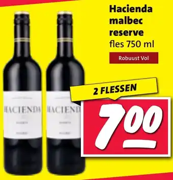 Nettorama Hacienda malbec reserve aanbieding