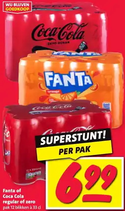 Nettorama Fanta of Coca Cola regular of zero aanbieding