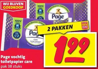 Nettorama Page vochtig toiletpapier care aanbieding