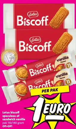 Nettorama Lotus biscoff speculoos of sandwich vanille aanbieding