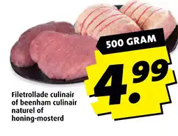 Boni Filetrollade culinair of beenham culinair naturel of honing-mosterd aanbieding