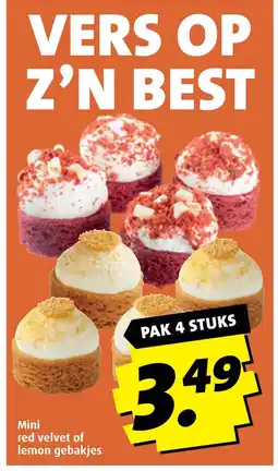 Boni Mini red velvet of lemon gebakjes aanbieding