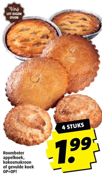 Boni Roomboter appelkoek, kokosmakroon of gevulde koek aanbieding