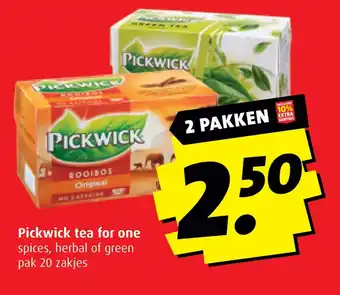 Boni Pickwick tea for one aanbieding