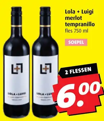 Boni Lola + Luigi merlot tempranillo aanbieding