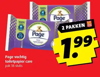 Boni Page vochtig toiletpapier care aanbieding