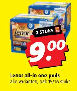 Boni Lenor all-in one pods aanbieding