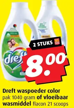 Boni Dreft waspoeder color of vloeibaar wasmiddel aanbieding