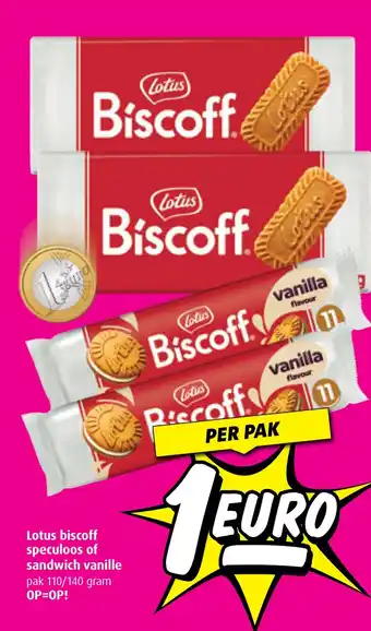 Boni Lotus biscoff speculoos of sandwich vanille aanbieding