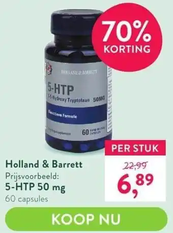 Holland & Barrett 5-HTP 50 mg 60 capsules aanbieding