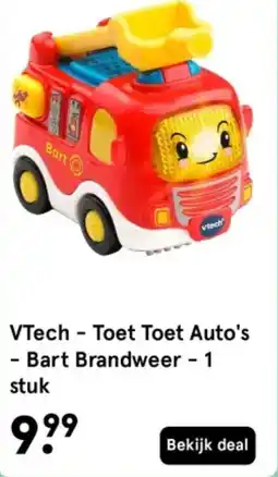 Etos VTech Toet Toet Auto's Bart Brandweer aanbieding