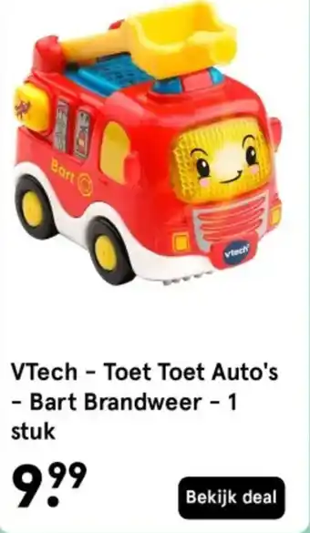 Etos VTech Toet Toet Auto's Bart Brandweer aanbieding