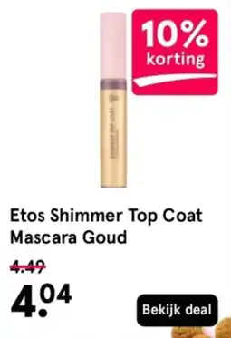 Etos Etos Shimmer Top Coat Mascara Goud aanbieding