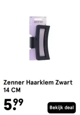 Etos Zenner Haarklem Zwart aanbieding