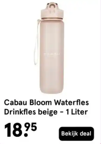 Etos Cabau Bloom Waterfles Drinkfles beige aanbieding