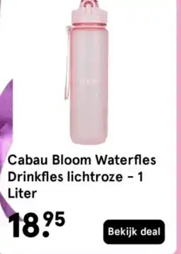 Etos Cabau Bloom Waterfles Drinkfles lichtroze aanbieding