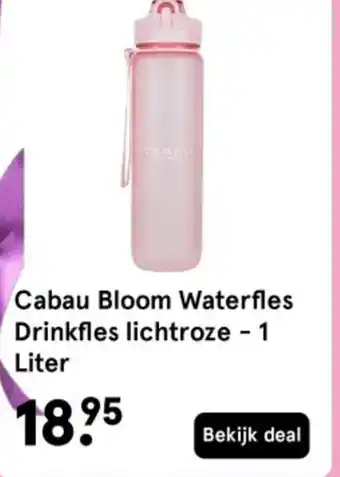 Etos Cabau Bloom Waterfles Drinkfles lichtroze aanbieding