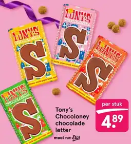 Etos Tony's Chocoloney chocolade letter aanbieding