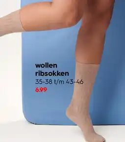 HEMA Wollen ribsokken aanbieding