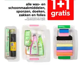HEMA Alle was en schoonmaakmiddelen, sponzen, doeken, zakken en folies gratis aanbieding