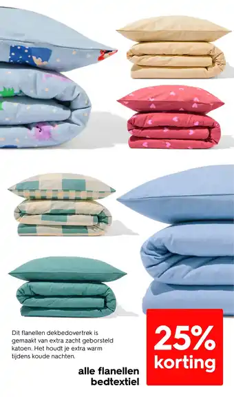 HEMA Alle flanellen bedtextiel aanbieding