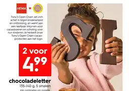 HEMA Chocoladeletter aanbieding