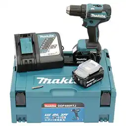 Amazon Makita DDF485RTJ Accuschroefboormachine 18, 0V, blauw/zilver aanbieding
