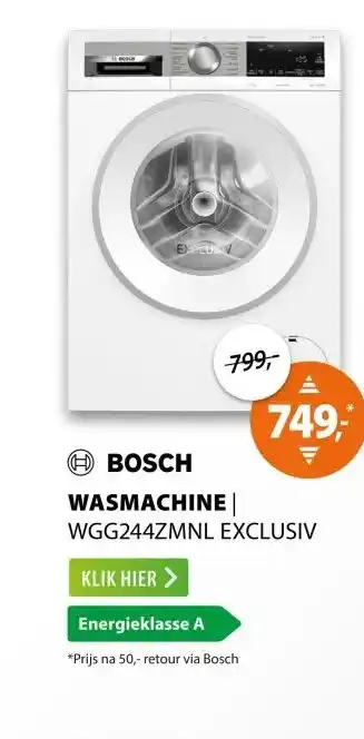 Expert Bosch WGG244ZMNL EXCLUSIV aanbieding