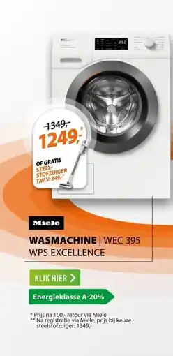 Expert Miele WEC 395 WPS Excellence PowerWash & SteamCare aanbieding