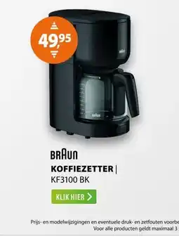 Expert Braun KF3100 BK PurEase Zwart/grijs aanbieding