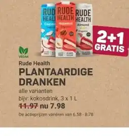 Ekoplaza Rude Health PLANTAARDIGE DRANKEN aanbieding