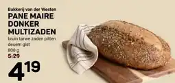 Ekoplaza Bakkerij van der Westen PANE MAIRE DONKER MULTIZADEN aanbieding