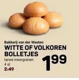 Ekoplaza Bakkerij van der WestenWITTE OF VOLKOREN BOLLETJES aanbieding