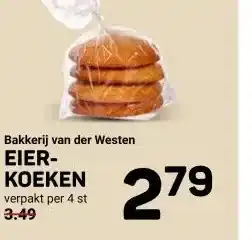 Ekoplaza Bakkerij van der Westen EIER- KOEKEN aanbieding