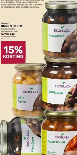 Ekoplaza BONEN IN POT aanbieding