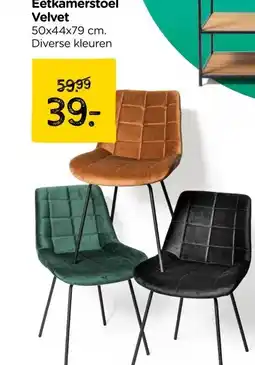 Xenos Eetkamerstoel Velvet aanbieding