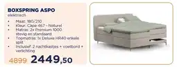 TotaalBED BOXSPRING ASPO elektrisch aanbieding
