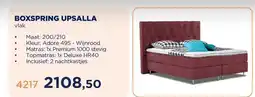 TotaalBED BOXSPRING UPSALLA vlak aanbieding