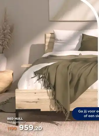 TotaalBED Bed Hull | houten hoofdbord | 140 x 200 cm | Hoekpoten aanbieding