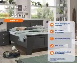 TotaalBED Bed Celta voorraad | 140 x 200 cm | Grafiet Decor aanbieding