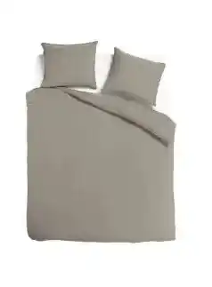 TotaalBED Dekbedovertrek Noa Taupe 140 x 200/220 cm aanbieding