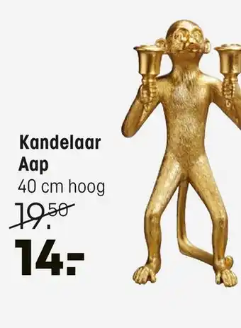 Kwantum Kandelaar Aap 40 cm hoog aanbieding