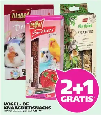 Ranzijn VOGEL- OF KNAAGDIERSNACKS VITAPOL aanbieding