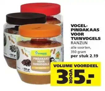 VOGEL- PINDAKAAS VOOR TUINVOGELS RANZIJN