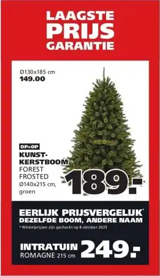 Ranzijn KUNST- KERSTBOOM FOREST FROSTED aanbieding