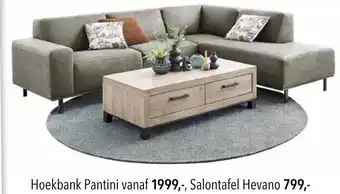 Pronto wonen Hoekbank Pantini aanbieding