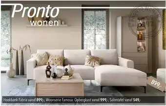 Pronto wonen Hoekbank Fabria aanbieding