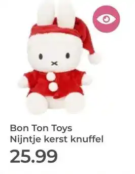 Prenatal Bon Ton Toys Nijntje kerst knuffel aanbieding