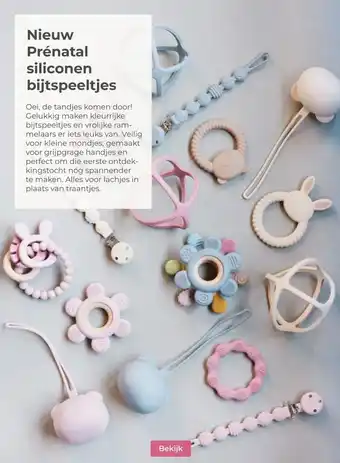 Prenatal Nieuw Prénatal siliconen bijtspeeltjes aanbieding
